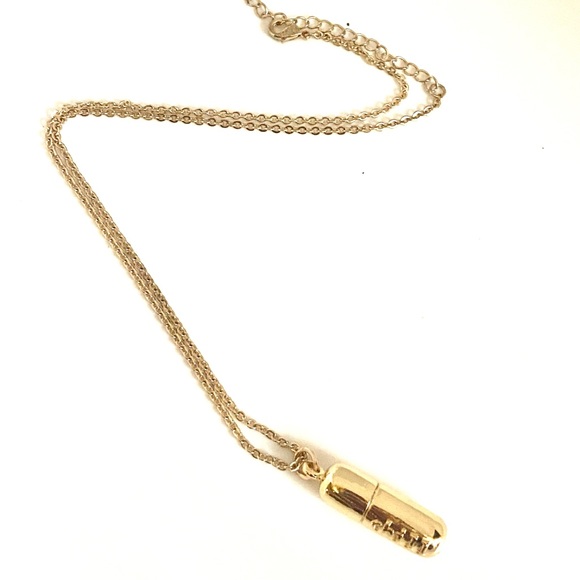 Happy Hope & Chill Pills Gold Necklace - Picture 3 of 6